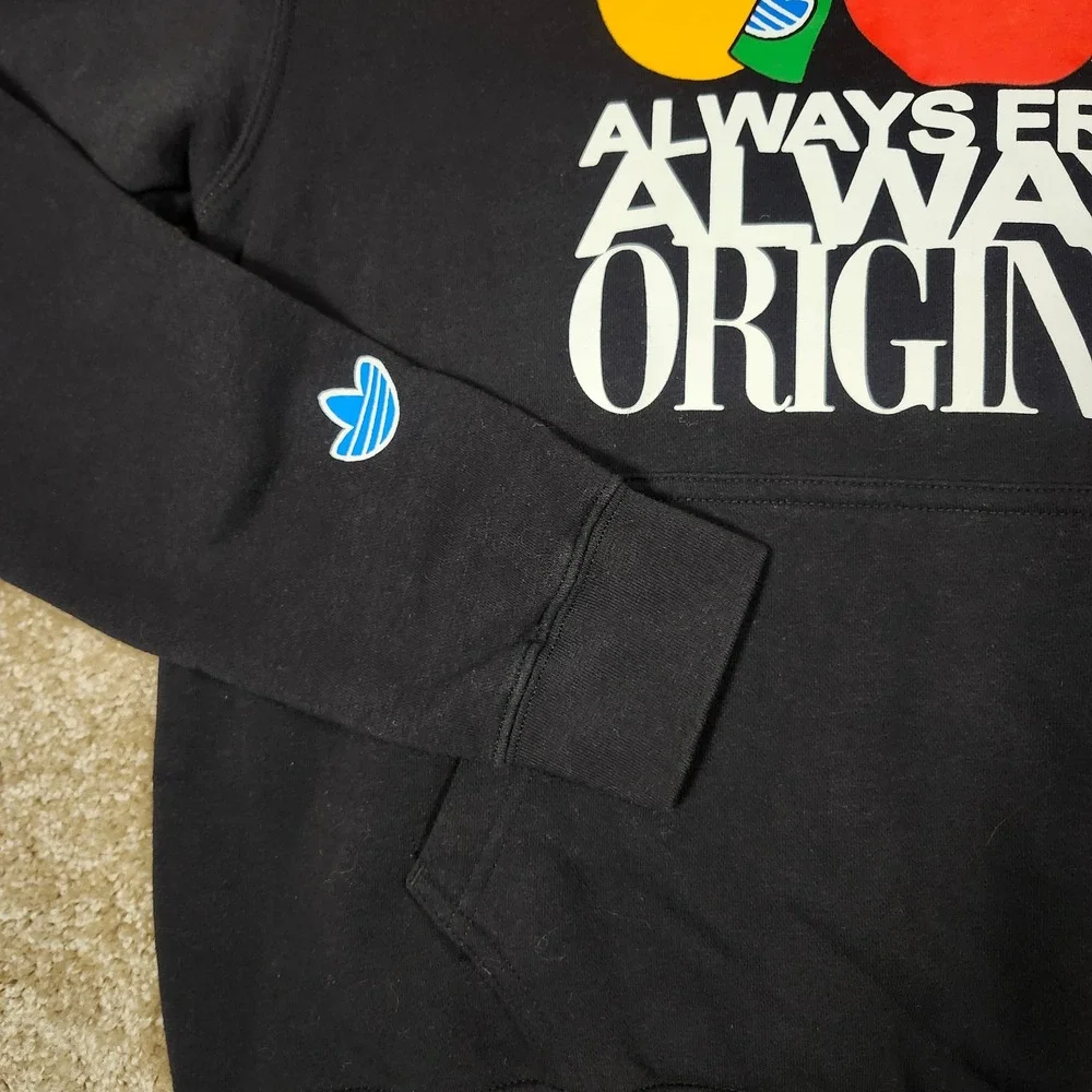 Adidas Always Fresh Always Original Black Hoodie Men's Size Small‎ Fruit Graphic
